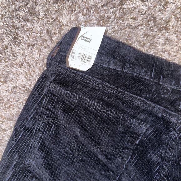 NWT WOMEN'S LEVI STAUSS BOYFRIEND BLACK CORDUROY PANTS SIZE 31x30 - Picture 7 of 7